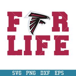 Atlanta Falcons For Life Svg, Atlanta Falcons Svg, NFL Svg, Png Dxf Eps Digital File