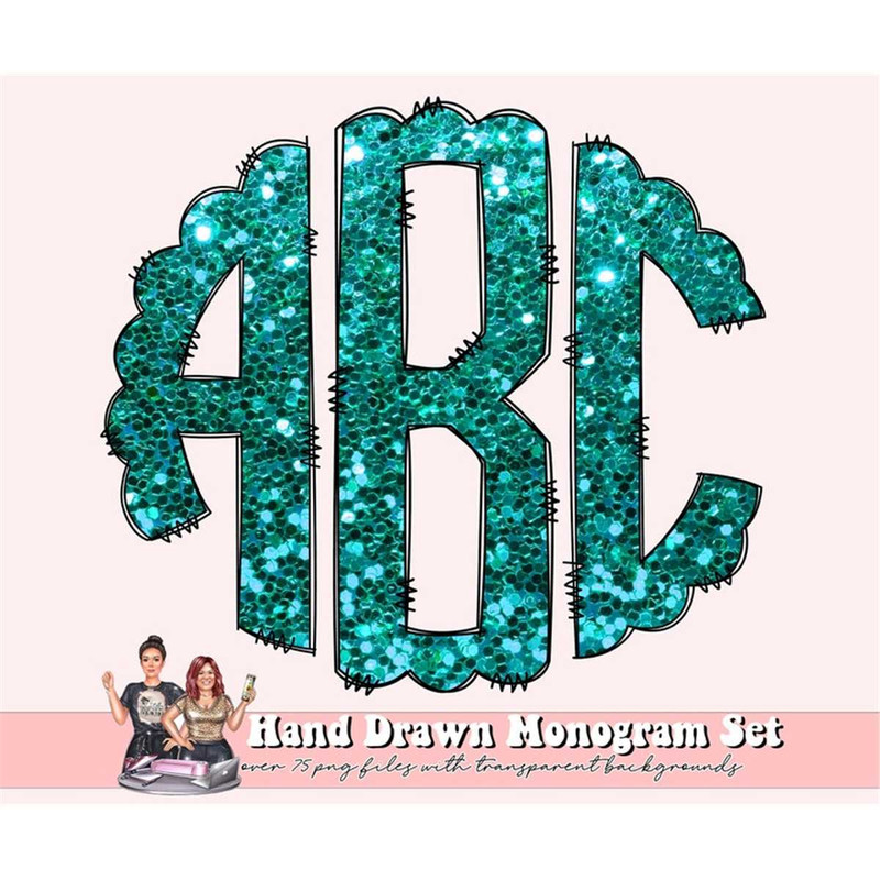 MR-48202301738-turquoise-green-glitter-doodle-letters-png-bundle-chunky-image-1.jpg