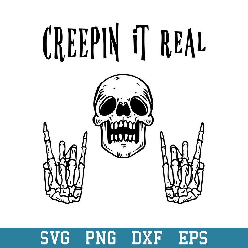 Creepin It Real Halloween Svg, Halloween Svg, Png Dxf Eps Digital File.jpeg