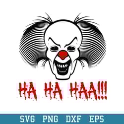 creepy mask ha ha scary clown svg, horror halloween svg, halloween svg, png dxf eps digital file