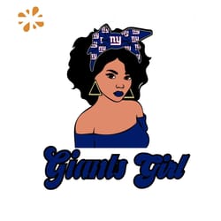 giants girl svg, new york giants football team svg, sport svg, black girl svg
