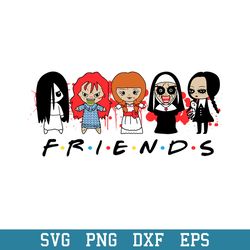 female friends horror svg, horror characters svg, halloween svg, png dxf eps digital file