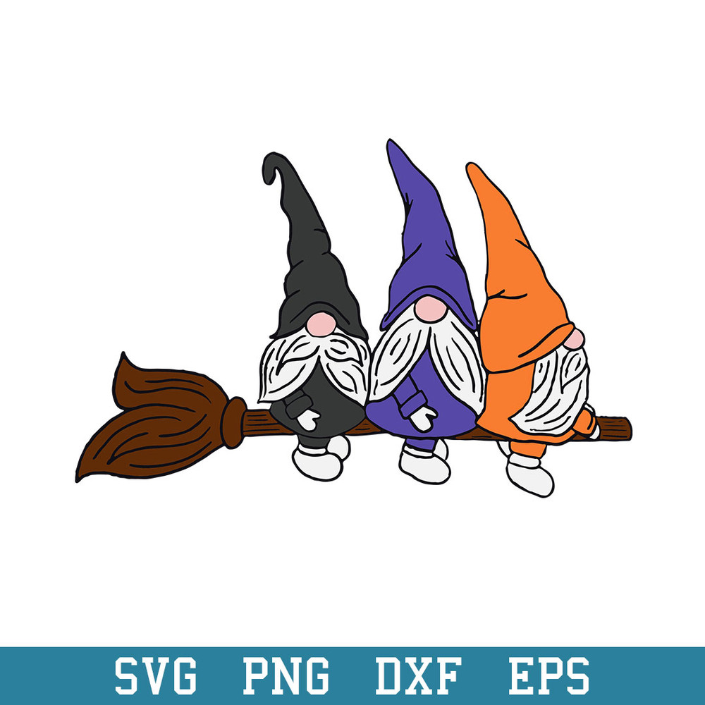 Gnome Witch Svg, Gnome Halloween Svg, Halloween Svg, Png Dxf Eps Digital File.jpeg
