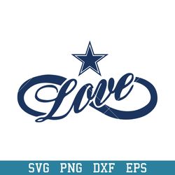 Dallas Cowboys Love Svg, Dallas Cowboys Svg, NFL Svg, Png Dxf Eps Digital File