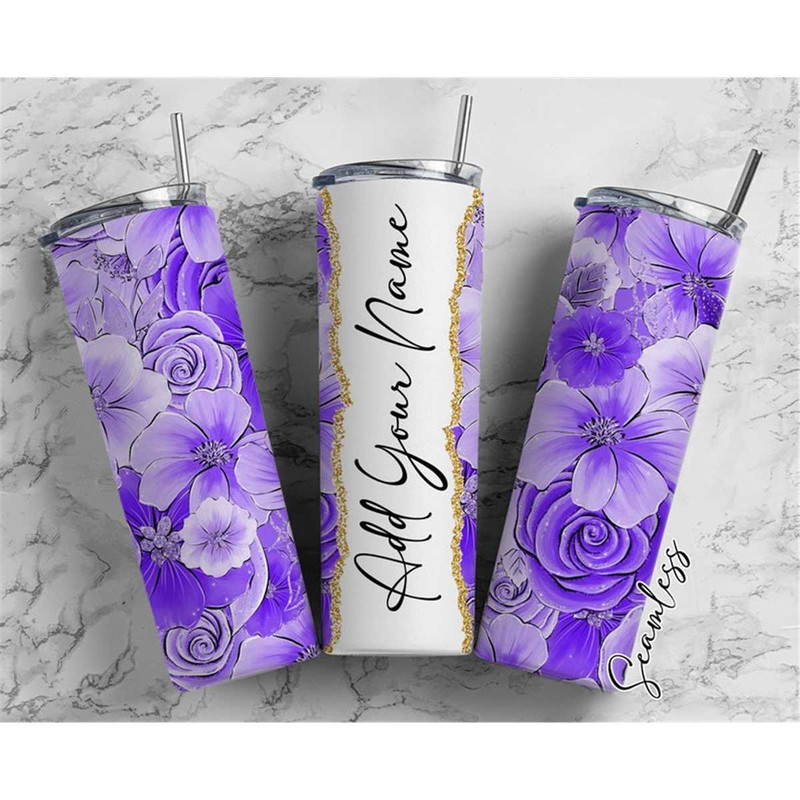 MR-48202313614-purple-flowers-add-your-own-name-20oz-sublimation-tumbler-image-1.jpg