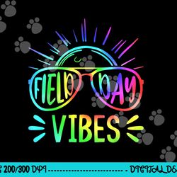 field day vibes 2023 teacher kids groovy tie dye hippie  png, sublimation copy