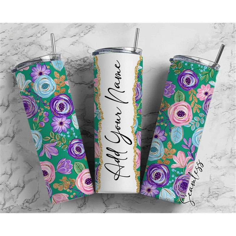 MR-48202332424-pink-blue-flowers-add-your-own-name-20oz-sublimation-tumbler-image-1.jpg