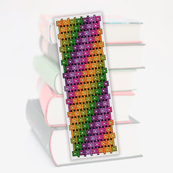 Cross stitch bookmark pattern Geometric, Multicolored cross stitch, Bookmark embroidery pattern, Gift for book lover