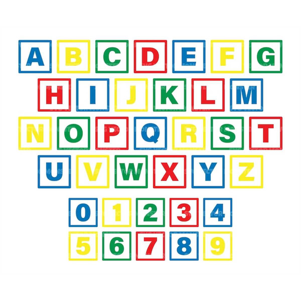 Alphabet Blocks Svg, Letter Blocks Svg, Numbers Blocks Svg, Kids Building  Blocks. Vector Cut file Cricut, Silhouette, Pd
