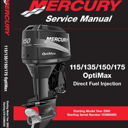 2000 - 2002 Mercury OptiMax 115 135 150 175 Outboard Motor Service Repair Manual