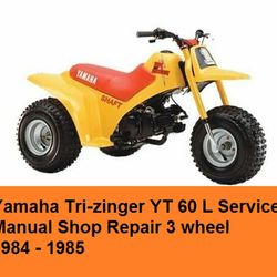 Yamaha Tri-zinger YT 60 L Service Manual Shop Repair 3 wheel 1984 - 1985