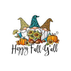 happy fall y'all gnome pumpkin halloween svg happy halloween vector svg, halloween gnome gift for halloween day svg, sil