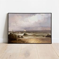 Sea Landscape Art, Instant Art Print, Painting Art, Livingroom Art, Office Wall Design