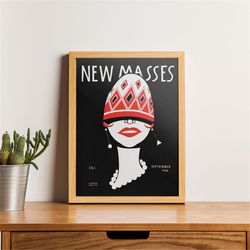 new masses poster, vintage art, art print, wall art print, download art, instant art print