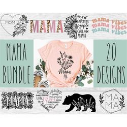 mom svg bundle design -mama shirt bundle svg file for cricut - mother's day svg bundle - mom shirt digital download