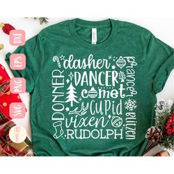 reindeer svg design - rudolph svg for cricut - christmas subway art svg - cut file