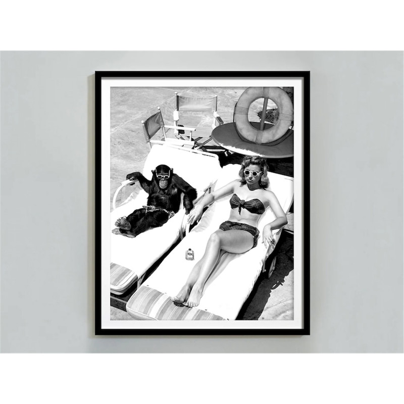 MR-48202383610-chimpanzee-and-woman-on-beach-print-black-and-white-funny-wall-art-girls-bathroom-decor-retro-poster-fashion-photo-teen-girl-room-decor.jpg