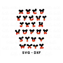 mouse alphabet svg, mouse font svg, letters svg, customize gift svg, vinyl cut file, otf, svg, pdf, jpg, ai printable de
