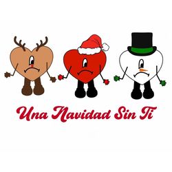 una navidad sin ti svg, png, jpeg, bad bunny navidad, bad bunny christmas svg, bad bunny xmas, bad bunny heart, benito c