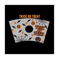 trick or treat halloween starbucks cold cup svg, full wrap for starbucks venti cold cup, custom starbuck