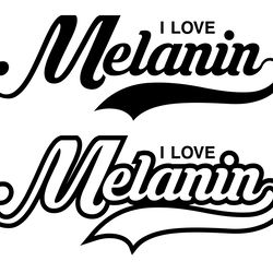 I Love Melanin SVG, Silhouette Cut File, Cut file SVG, PNG, EPS, DXF, Instant Download