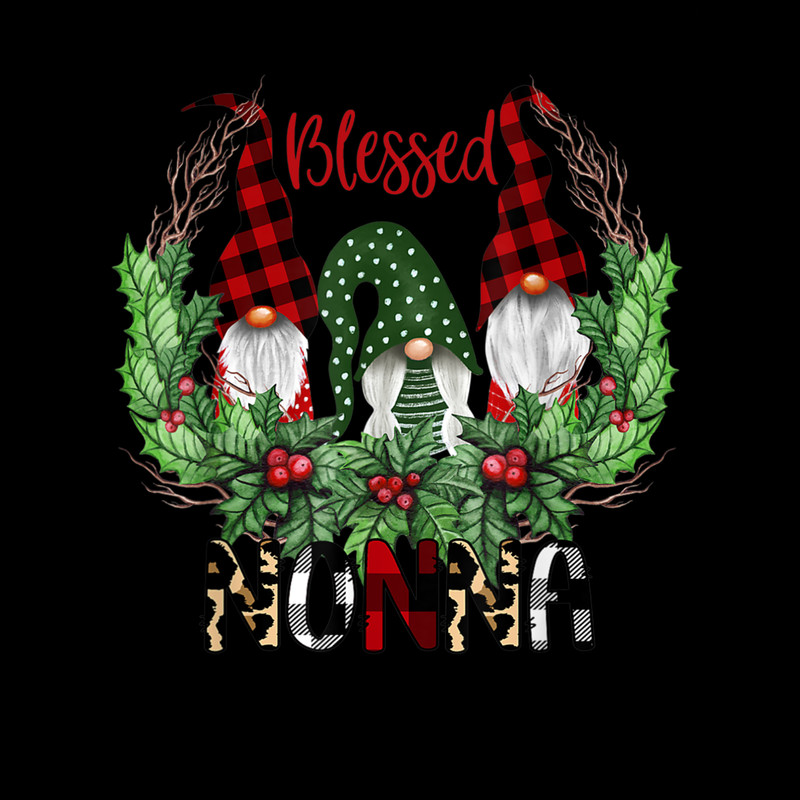 Blessed Nonna Christmas Gnome - Grandma Gift T-Shirt.jpg