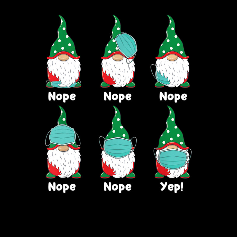 Christmas 2020 gnomes Wearing Mask Wrong Funny PJs gnome kid T-Shirt.jpg