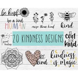 kindness svg bundle, big bundle svg file for cricut, be kind bundle svg - positive vibes bundle - digital download