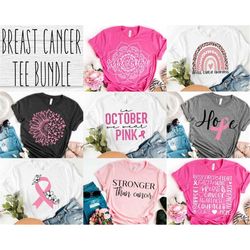 Breast cancer SVG Bundle - Breast cancer awareness tee bundle - Survivor shirt SVG for Cricut - Breast cancer SVG file -