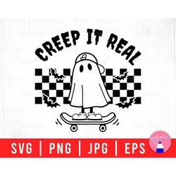 halloween creep it real, boy ghost, boo ghost, cute ghost face, spooky season svg png eps jpg files for diy t-shirt, sti