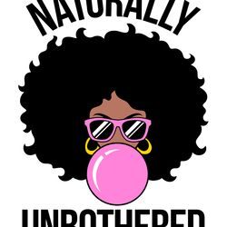 naturally unbothered afro woman svg, silhouette cut file, cut file svg, png, eps, dxf, instant download