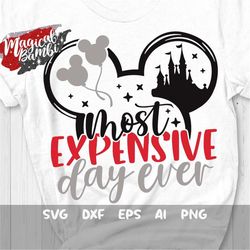 most expensive day ever svg, mouse ears svg, mouse financier svg, mouse trip svg, vacation shirt svg, mouse balloons svg