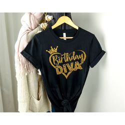 birthday diva shirt, birthday queen shirt, birthday girl shirt, it's my birthday shirt, girls birthday party shirt, birt