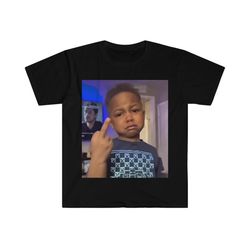 funny meme tshirt, kid crying middle finger ironic mood tee, joke gift shirt