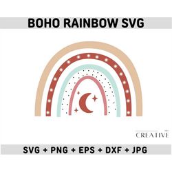 boho rainbow svg, boho rainbow svg bundle, boho rainbow clipart, rainbow cricut file, pastel rainbow svg, boho nursery d