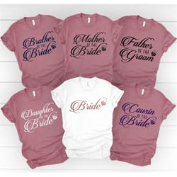 bridal family shirt, bride - groom family squad shirt, bride shirt, groom gift, bridal gift, wedding gift, bridal party
