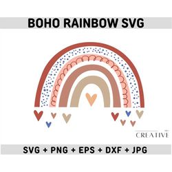 boho rainbow svg, pastel rainbow svg, boho rainbow svg bundle, boho rainbow clipart, rainbow cricut file, boho nursery d