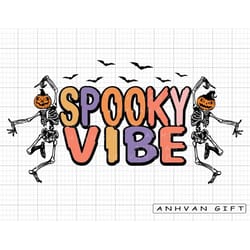 spooky vibes svg, spooky svg, skeletons halloween svg, skeletons dancing svg, pumpkin svg, skeleton fall svg, funny hall