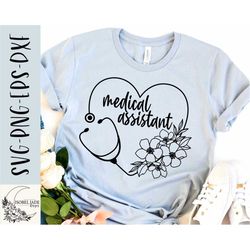 medical assistant svg, stethoscope svg, medical assistant stethoscope svg, shirt, physician assistant heart svg, ,png, e