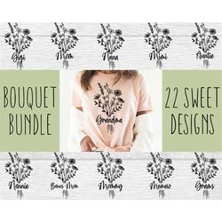 mom and grandma wildflower svg bundle design - mama bundle svg file for cricut - mother's day svg bundle - mothers day d