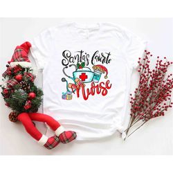 Santa's Favorite Nurse Shirt, Nurse Shirt, Nurse Life Shirt, Cute Santa Tee, Christmas Shirt, Merry Christmas Shirt, Chr