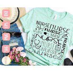 nurse svg design - nurse life svg file for cricut - subway art svg - cut file