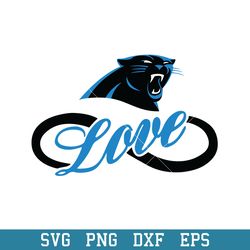 Love Carolina Panthers Svg, Carolina Panthers Svg, NFL Svg, Png Dxf Eps Digital File