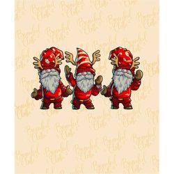 christmas gnomes with reindeer antler three nordic gnomes svg png clipart cute gnomes xmas christmas winter season reind