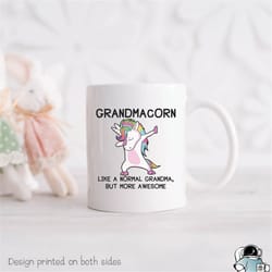 grandmacorn grandma unicorn coffee mug funny grandmother birthday or mother's day gift