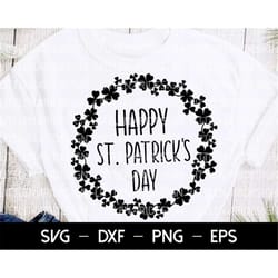 happy st patrick's day svg, st patrick's svg, svg cutting file, saint patricks day, svg files for cricut, black