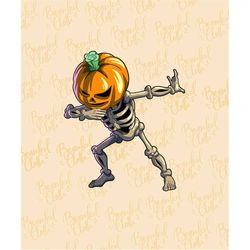 dabbing skeleton halloween svg dab dance skeleton with pumpkin head png halloween spooky graphic cool skeleton halloween