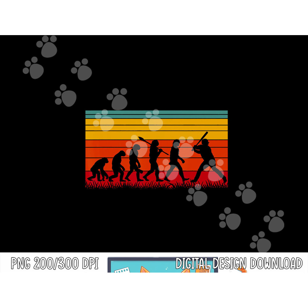 Retro Baseball Evolution png, sublimation.jpg