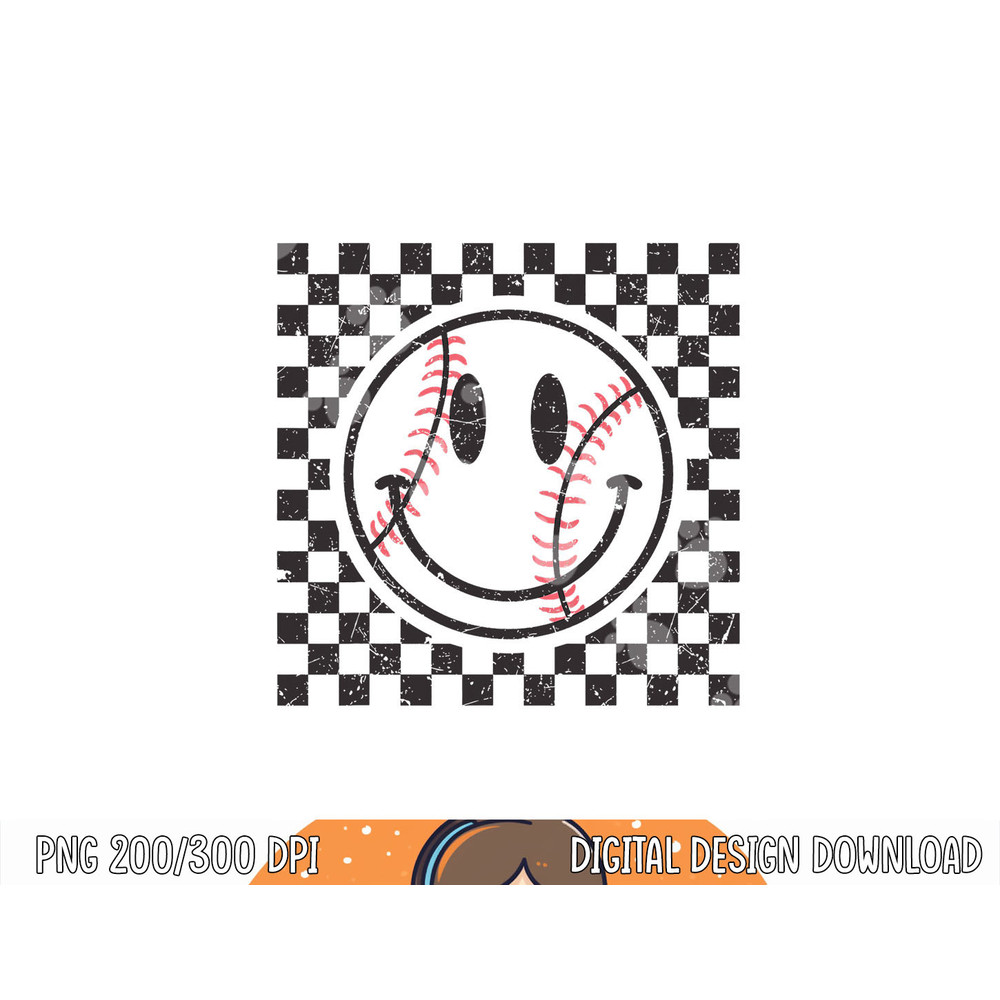 Retro Baseball Vibes Funny Baseball Smile Face Meme png, sublimation.jpg