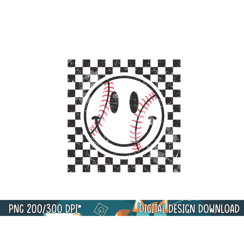 Retro Baseball Vibes Funny Baseball Smile Face Meme png, sublimation.jpg